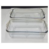 2 Fire King Saphire Blue Philbls Baking Dishes