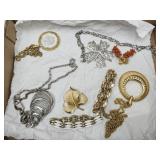 Costume Jewelry Lot- Trifari Necklaces, Earrings,+