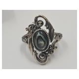 Sterling Silver Genuine Artisan Abalone Ring Sz 5