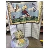 Winnie The Pooh NICE Throw, 34"Wide Rug, Pillow