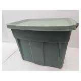 18 Gallon Green Rubbermaid Tote