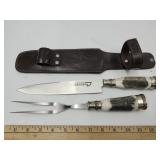 Nice Dagger Knife w Fork & Sheath