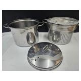 Stock Pot W Stainer & Lid 10x9"H
