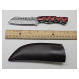 Damascus Knife w Sheath