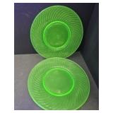 2 Uranium Plates 8" W