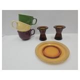 Dansk GlassVases, Amber Plate 8"w +