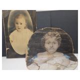 Antique Cloth Picture & Card Board Photo
