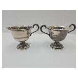 Sterling Silver Weighted Cream & Sugar See Weight