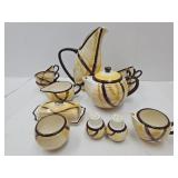 MCM Vernonware Pitcher, Butter Dish, Tea Pot +