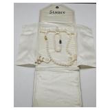 Stauer  Pearl Necklace Bracelet Earring Set