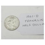 1961 D Silver Franklin Half Dollar Coin