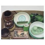 Duck Planter, Flower Frog & Depression Coaster +