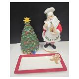 Christmas Cookie Jar, Santa 15"H +