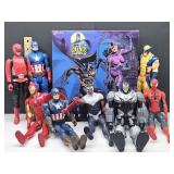 Eight 12" Action Figures & Batman V Catwoman Box