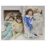 Lot Of Pretty Porcelain Dolls