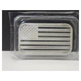 1 Oz Silver Flag Bar