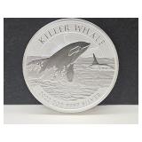 Australian 2 Oz $2 Killer Whale Coin