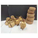 Unusual Lot of Nesting Storage Containers & Baskes