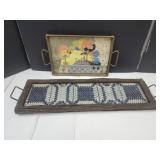 VTG Art Nouveau Tray 12 1/2"L,& 23" Display Tray