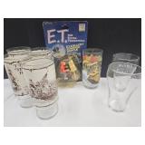 Lot Of  Coca Cole Glasses & ET NIB Toy