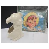 Vintage Puppy Planter & Puzzle
