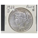 1922 D Silver Peace $1 Coin