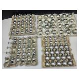 Lg Lot of Silver-Colored Christmas Ornaments