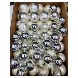 Lg Lot of Silver-Colored Christmas Ornaments