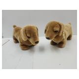 2 TY Dachshund Weenie Dogs 12"L