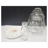 Counter Top Jar, Egg Plate +