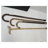 Lot of VTG Walking Canes up to 37"L-Whale+