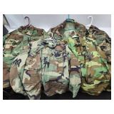 Large Lot  US Military Camo  Clothes Sz SM -  MED