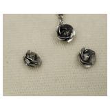 VTG Sterling Silver Necklace & Earrings