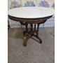 Antique Victorian Hall Table w Marble Top 33 x 31"