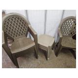 5 Nice Patio Lawn Chairs & 3 Side Tables
