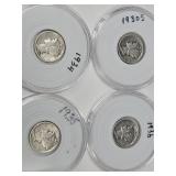 1931 S  34 35 36 Silver Mercury Dimes Coins