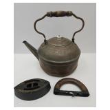 Copper Majestic Kettle & Williams Sad Iron