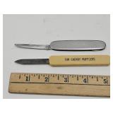 Tom Cherry Muffler & Henkles Sm Pocket Knife