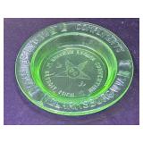 American Legion Uranium Ashtray 4"
