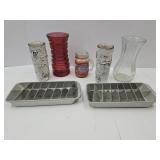Scented Candle, VTG Ice Trays, Vases & +
