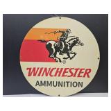 VTG WINCHESTER AMMUNITION Porcelain Enamel 31.5"