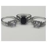 New Silver Plated Rings Sz 10