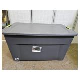 45 Gal Gray Sterilite Storage Tote w Wheels