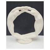 Haeger Textured Man & Woman Statue Art 15"H