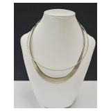 2 Choker Necklaces, 925 Silver  See WT &1 Unmark