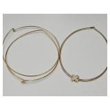 3 Gold Tone Choker Necklaces, 2 Joan Rivers