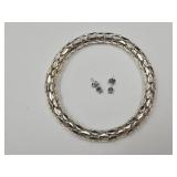 Stud Earrings &  Bling Bracelet