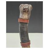 Hand Carved Bear Head Walking Stick 51" H