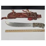 Knife / Sword W Sheath Unusual W Handle