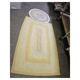 2 Vintage Braided Throw Rugs Up To 16"